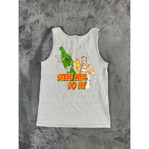 NELK Boys "Steve Will Do‎ It!" Tank Top Gray Size Small Funny Graphic Full Send